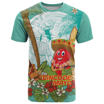 Hawaii Cinco de Mayo T-Shirt Chili Pepper Hula Girl Tropical Vibes Graphic Tee