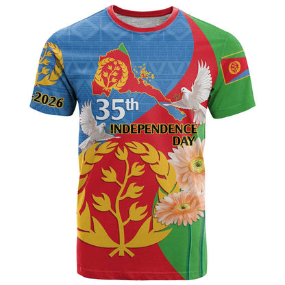 Eritrea Independence Day T-Shirt Eritrean Olive Branches 33rd Anniversary Graphic Tee