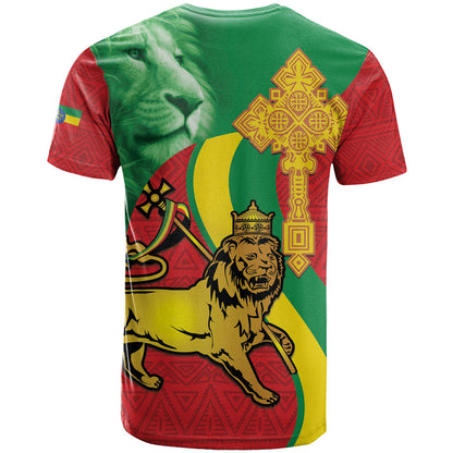 Ethiopia National Day T-Shirt Ethiopia Lion of Judah African Pattern Graphic Tee