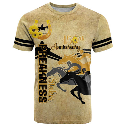 Personalized Preakness Horse Racing T-Shirt 150th Anniversary Run For The Black-Eyed Susans Graphic Tee
