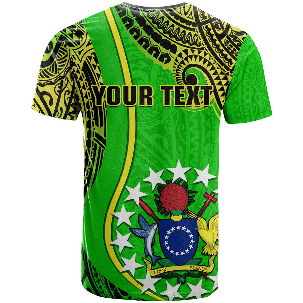 Personalised Cook Islands T-Shirt Mangaia Gospel Day Green Version Graphic Tee