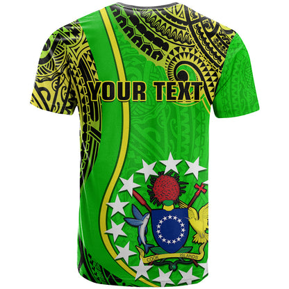 Personalised Cook Islands T-Shirt Mangaia Gospel Day Green Version Graphic Tee