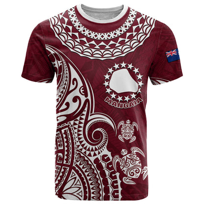 Personalised Mangaia Cook Islands T-Shirt Polynesian Sea Turtle Graphic Tee