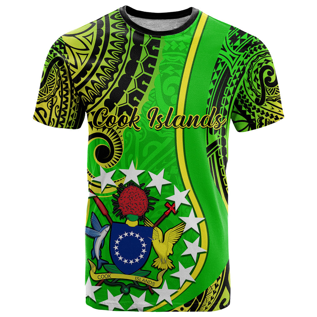 Polynesian Pride Cook Islands T-Shirt Kuki Airani Coat Of Arms Graphic Tee