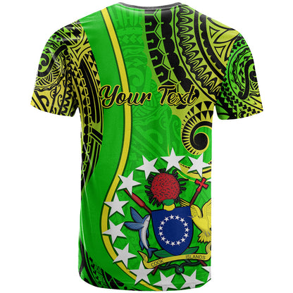 Personalised Cook Islands T-Shirt Kuki Airani Coat Of Arms Graphic Tee