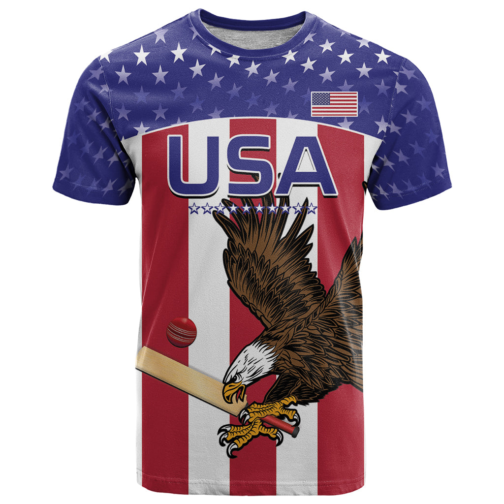 Custom USA 2024 Cricket T-Shirt Go Champions Eagles Graphic Tee
