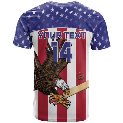 Custom USA 2024 Cricket T-Shirt Go Champions Eagles Graphic Tee