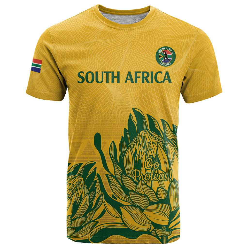 Custom South Africa Cricket T-Shirt 2024 African Pattern Go Proteas Graphic Tee