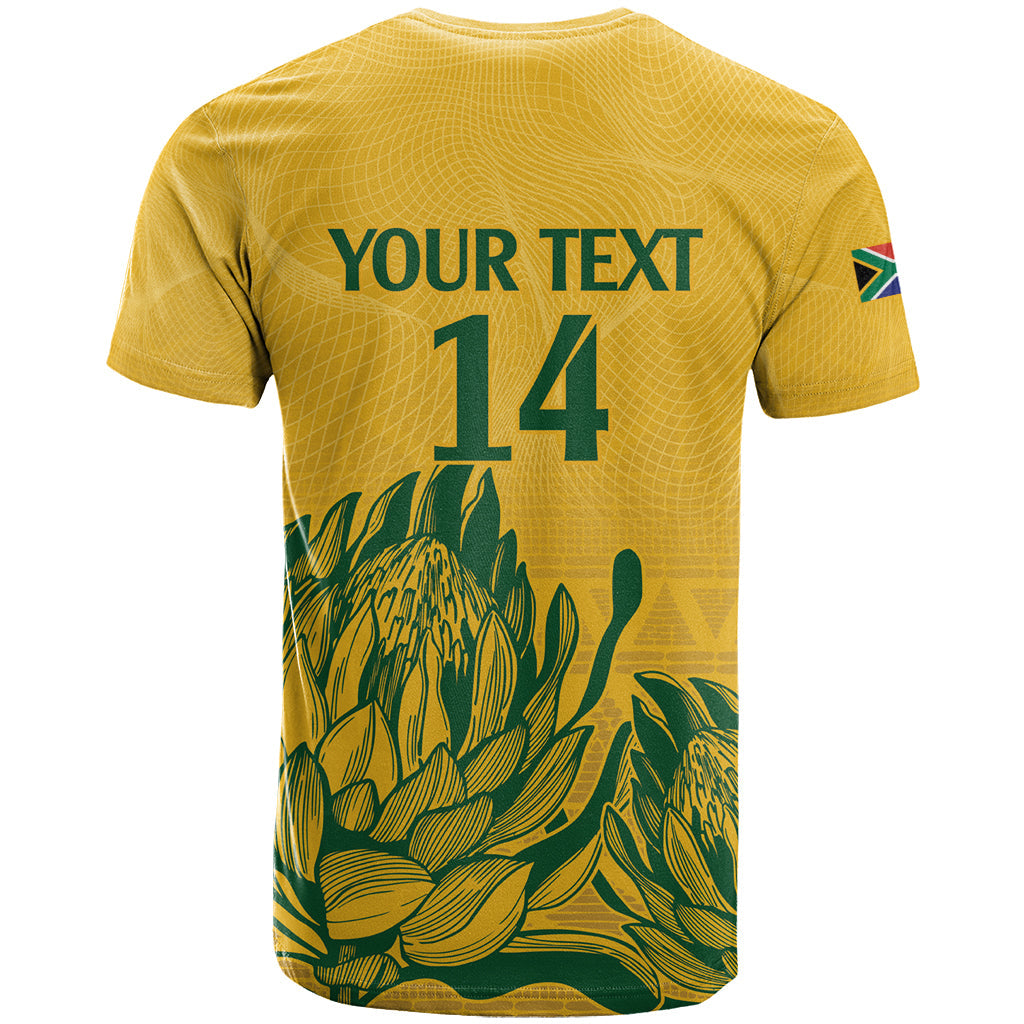 Custom South Africa Cricket T-Shirt 2024 African Pattern Go Proteas Graphic Tee