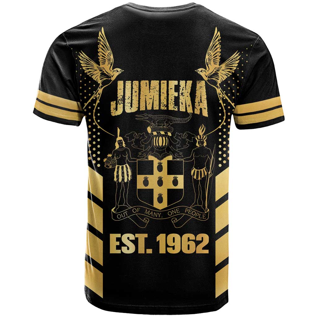 Jamaica Independence Day T-Shirt Out Of Many One People Gold Color Graphic Tee