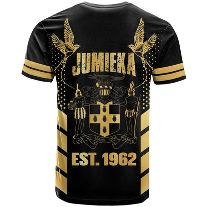 Jamaica Independence Day T-Shirt Out Of Many One People Gold Color Graphic Tee