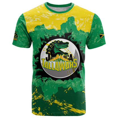 Custom Jamaica Cricket T-Shirt Go Champions Tallawahs Grunge Style Graphic Tee