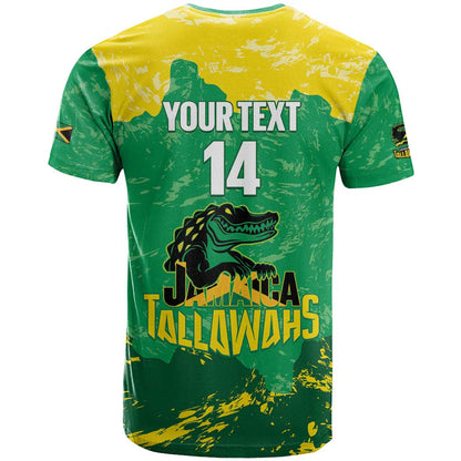 Custom Jamaica Cricket T-Shirt Go Champions Tallawahs Grunge Style Graphic Tee