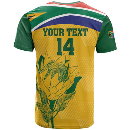 Custom South Africa Cricket T-Shirt Go Champions World Cup Proteas Graphic Tee