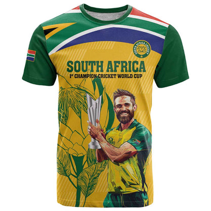 South Africa Cricket T-Shirt 1st Champions World Cup Proud Of Our Boys Graphic Tee