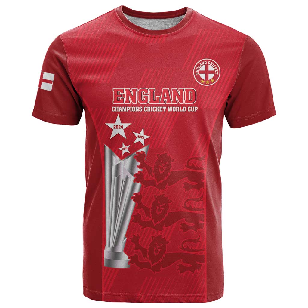 Custom England Cricket T-Shirt 3rd Champions World Cup Proud Graphic Tee