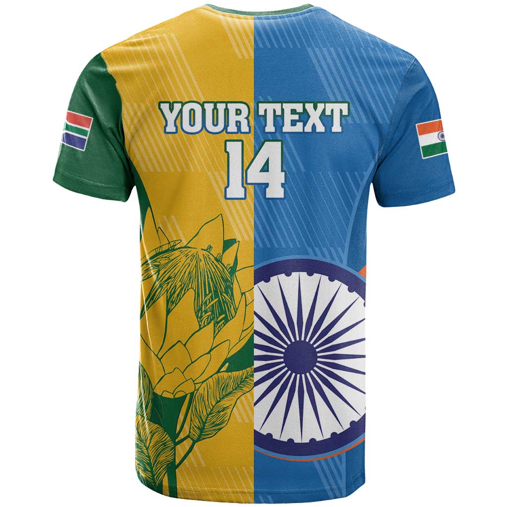 Custom India And South Africa Cricket T-Shirt 2024 Together Dynamic Version Graphic Tee
