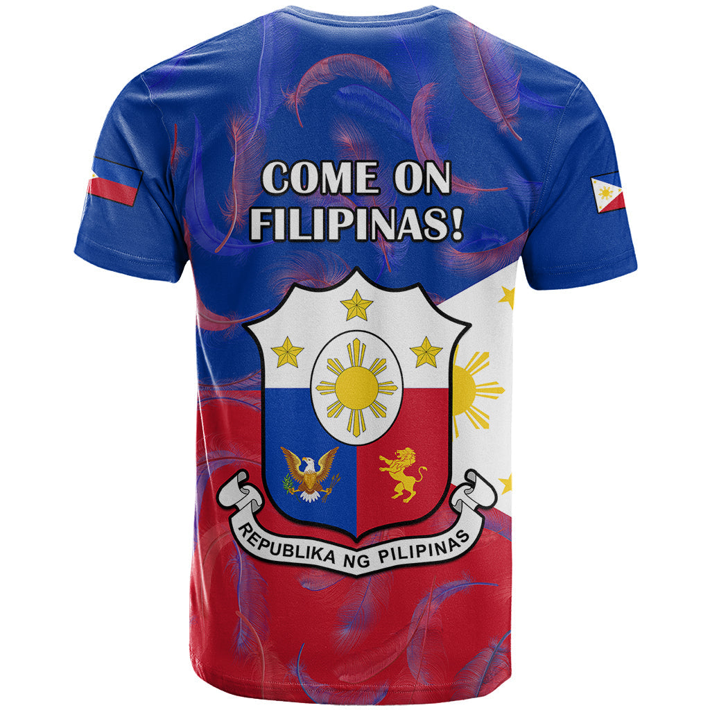 Philippines Football T-Shirt World Cup Go Filipinas Feather Flag Version Graphic Tee