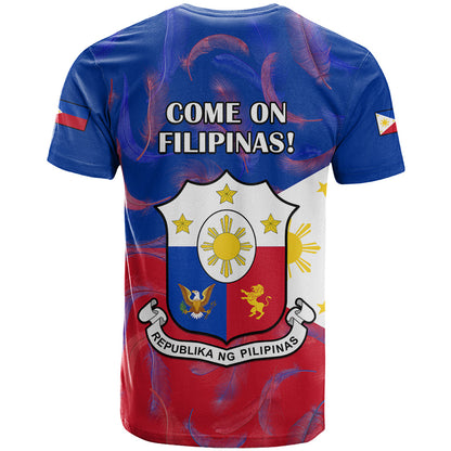 Philippines Football T-Shirt World Cup Go Filipinas Feather Flag Version Graphic Tee