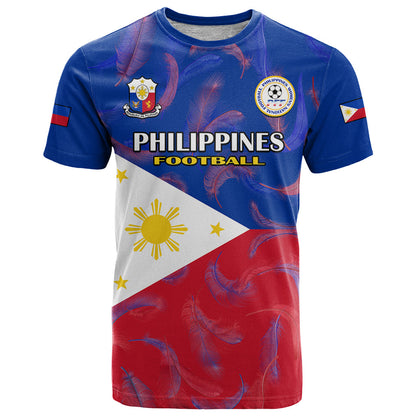Custom Philippines Football T-Shirt World Cup Go Filipinas Feather Flag Version Graphic Tee