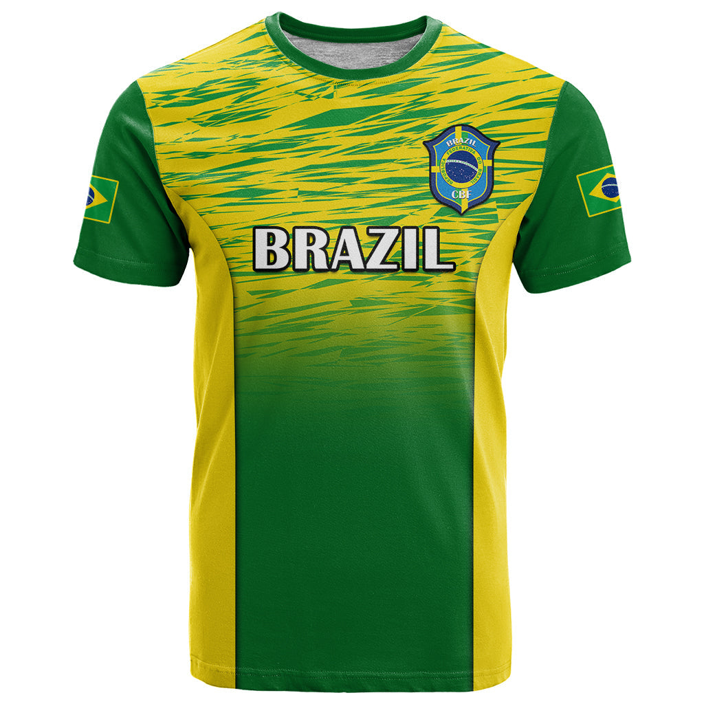 Brazil Football T-Shirt World Cup Go Selecao Gradient Style Graphic Tee