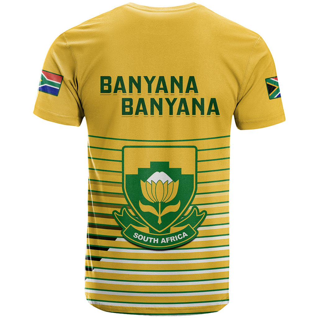 South Africa Soccer T-Shirt World Cup Go Banyana Banyana Yellow Graphic Tee