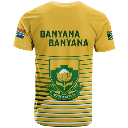 South Africa Soccer T-Shirt World Cup Go Banyana Banyana Yellow Graphic Tee