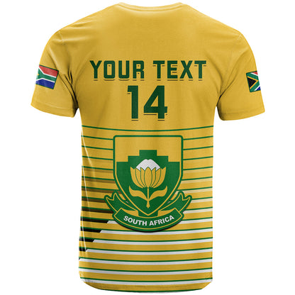 Custom South Africa Soccer T-Shirt World Cup Go Banyana Banyana Yellow Graphic Tee