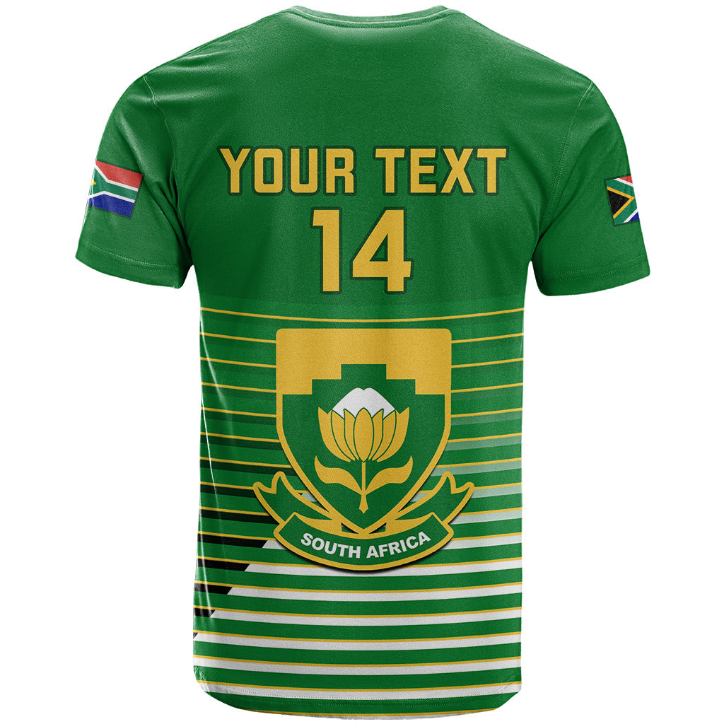 Custom South Africa Soccer T-Shirt World Cup Go Banyana Banyana Green Graphic Tee
