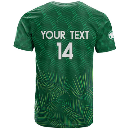 Custom Saudi Arabia Football T-Shirt Go Green Falcons Sporty Style Graphic Tee
