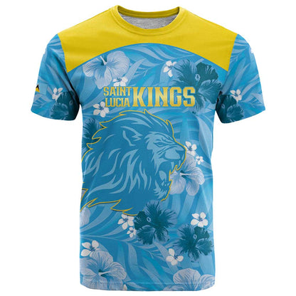 Custom Saint Lucia Kings Cricket T-Shirt 2025 Go Beinspired Tropical Style Graphic Tee