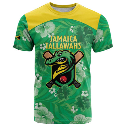 Custom Jamaica Cricket T-Shirt Fi Wi Tallawahs Tropical Style Graphic Tee
