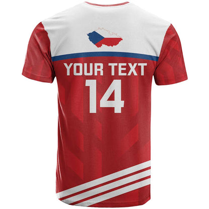 Custom Czech Republic Football T-Shirt Go Czechia - Sporty Style Graphic Tee