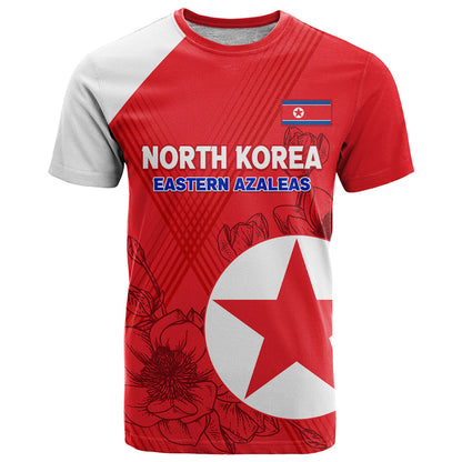 Custom North Korea Football T-Shirt 2024 Go Eastern Azaleas Magnolia Flowers Graphic Tee