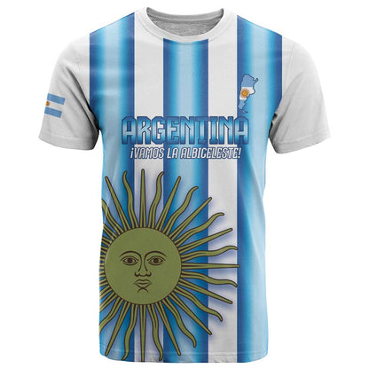 Argentina Football Custom T-Shirt Vamos La Albiceleste 2026 Version Graphic Tee