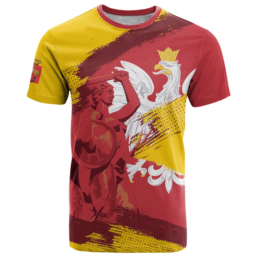 Mermaid of Warsaw Poland T-Shirt Polish Capital City Grunge Style Graphic Tee