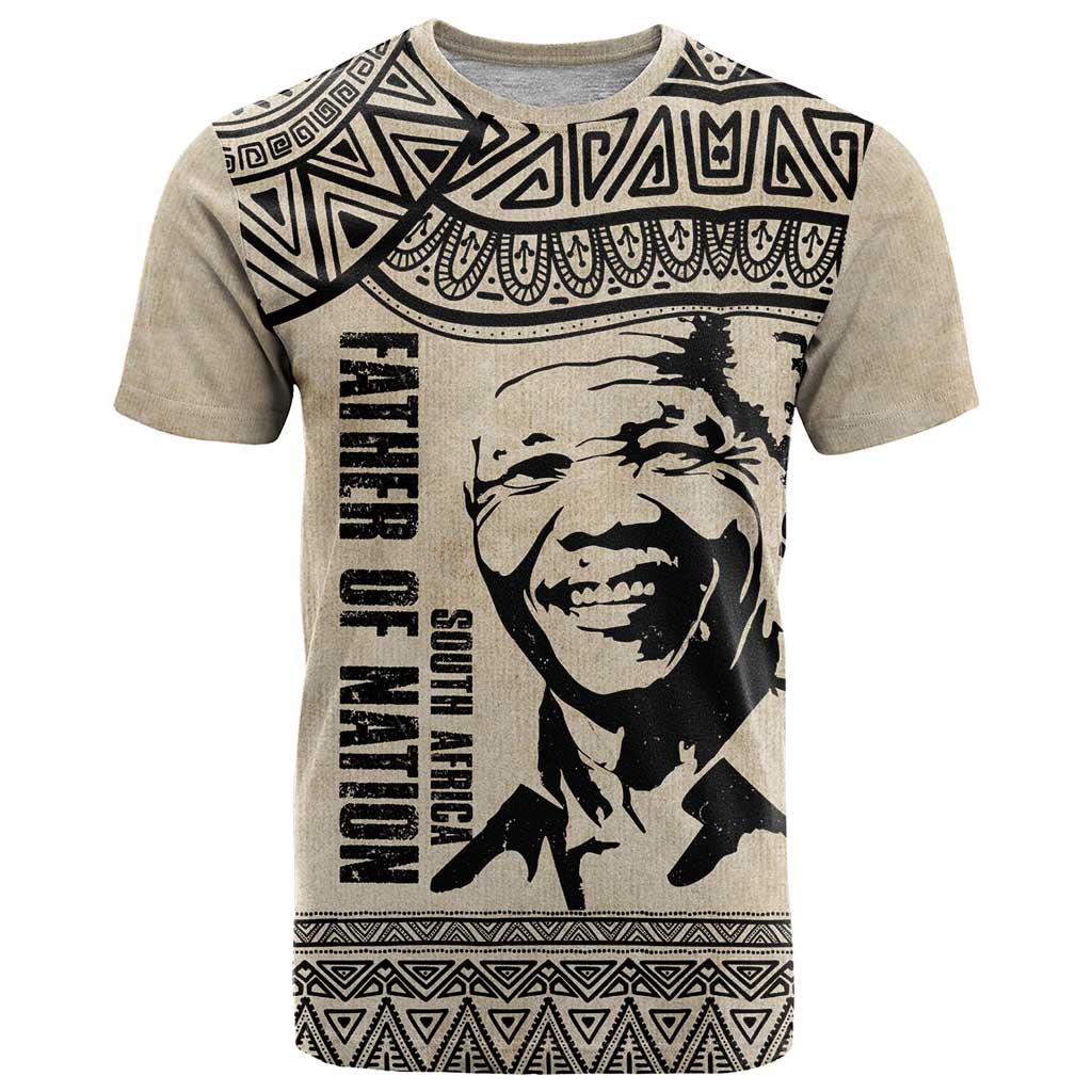 South Africa Nelson Mandela - Father Of Nation T-Shirt Vintage African Pattern Graphic Tee