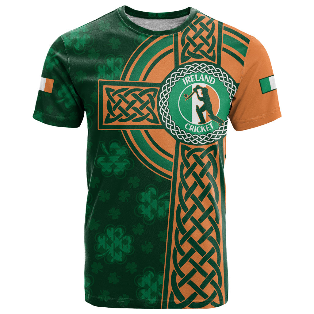 Custom Ireland Cricket T-Shirt 2024 Celtic Shamrock Go Champions Graphic Tee