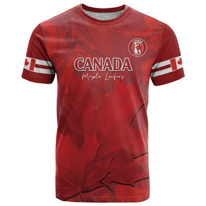 Custom Canada Cricket T-Shirt 2024 Maple Leaf Go Champions Graphic Tee