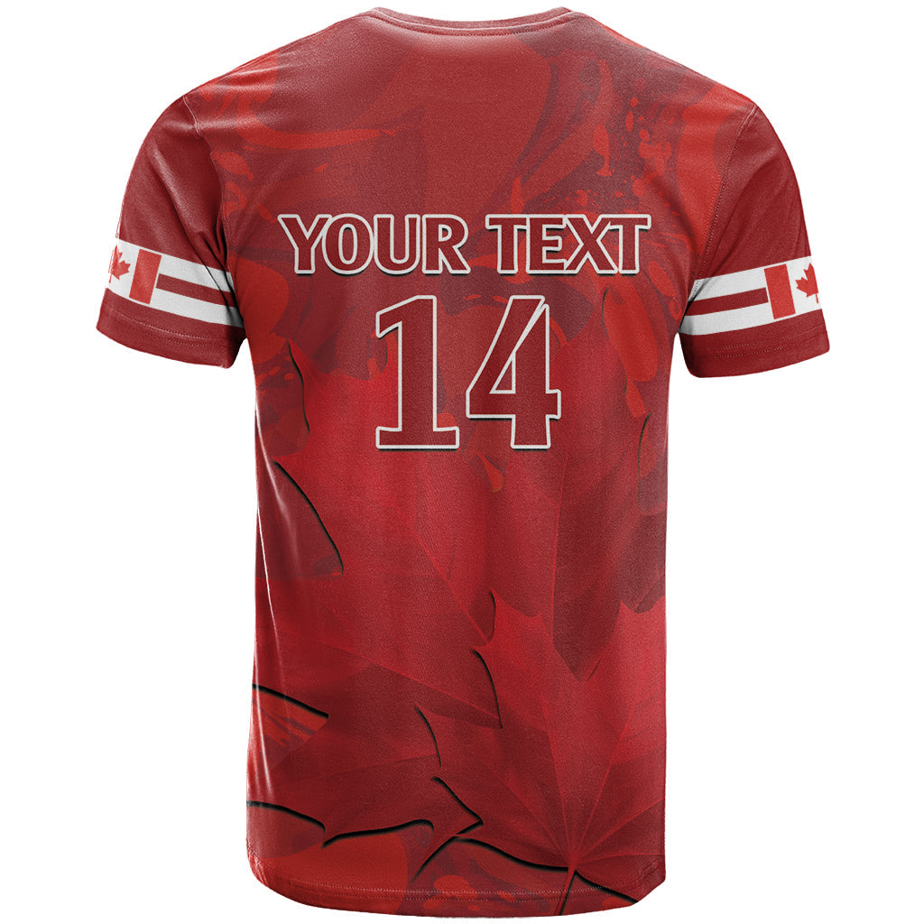 Custom Canada Cricket T-Shirt 2024 Maple Leaf Go Champions Graphic Tee