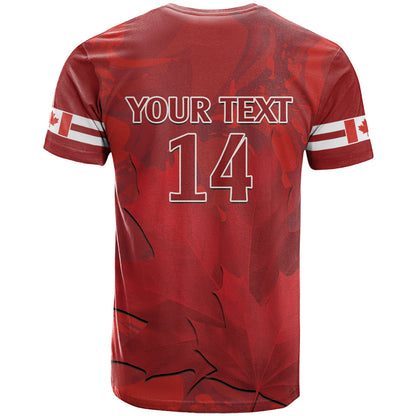 Custom Canada Cricket T-Shirt 2024 Maple Leaf Go Champions Graphic Tee