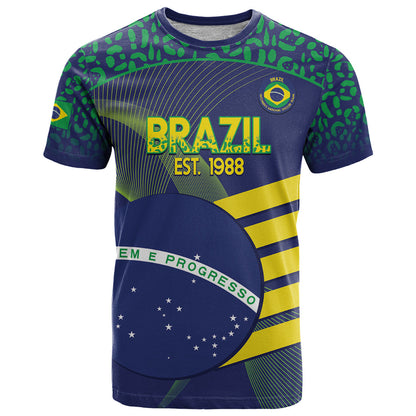 Custom Brazil Football T-Shirt Summer 2024 Go Champions Selecao Graphic Tee