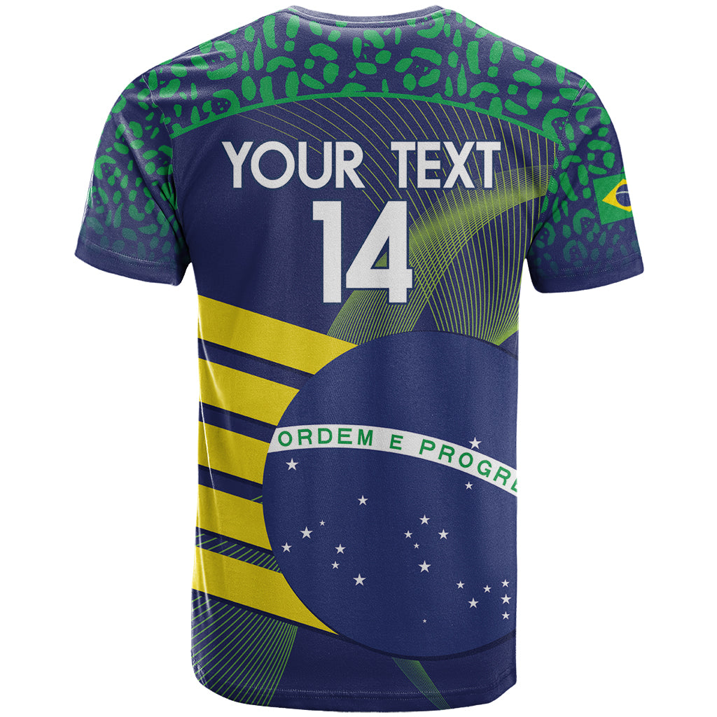 Custom Brazil Football T-Shirt Summer 2024 Go Champions Selecao Graphic Tee