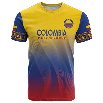 Custom Colombia Football T-Shirt Summer 2024 Las Chicas Superpoderosas Graphic Tee