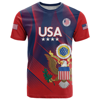 Custom United States Soccer T-Shirt Summer 2024 Go USA Graphic Tee