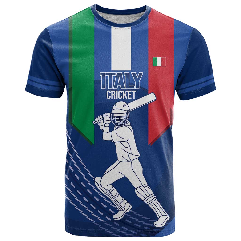 Custom Italy Cricket T-Shirt Go Gli Azzurri Graphic Tee