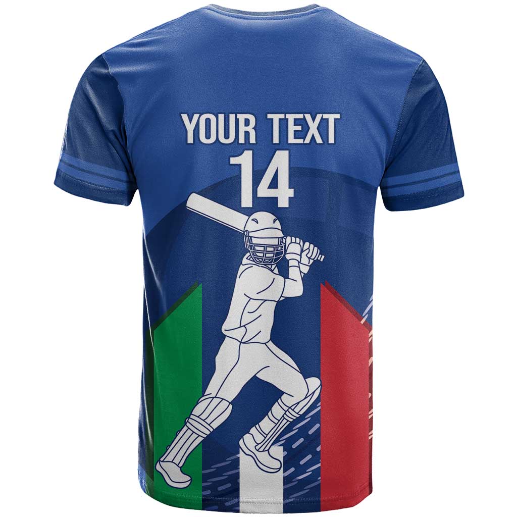Custom Italy Cricket T-Shirt Go Gli Azzurri Graphic Tee