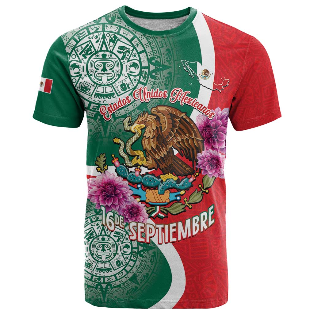 Personalized Mexico Independence Day T-Shirt 16 De Septiembre Mexican Aztec Graphic Tee