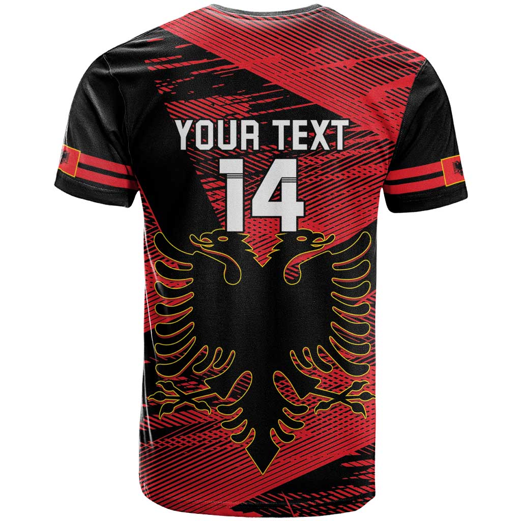Custom Albania Football T-Shirt Go Kuqezinjte - Grunge Style Graphic Tee