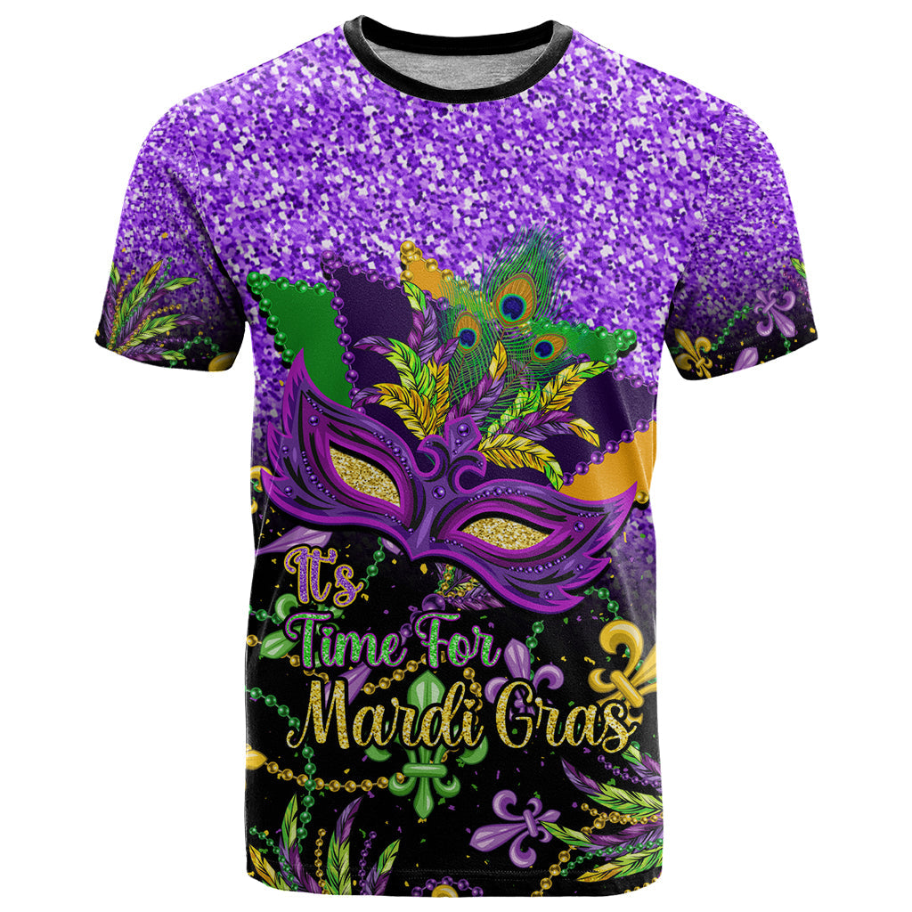 Personalised Mardi Gras T-Shirt Carnival Mask Happy Fat Tuesday Graphic Tee